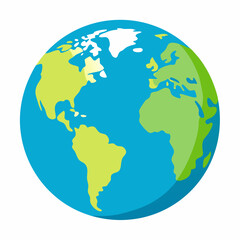 globe on white background