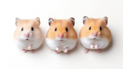 Three adorable hamsters
