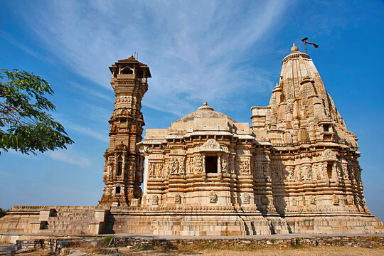 Kirti Stambha and Shree Digambar Jain Adinath Temple, Fort Complex, Chittorgarh, Rajasthan