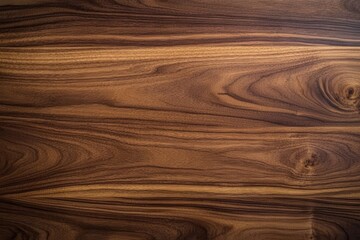 Fototapeta premium Rich, dark brown wooden plank surface, showcasing intricate wood grain patterns
