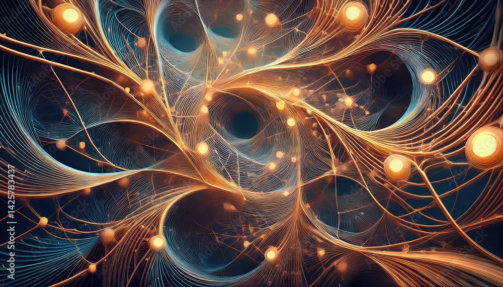 Poster vibrant abstraction a kaleidoscope of lines and shapes dancing in an everchanging pattern, showcasin