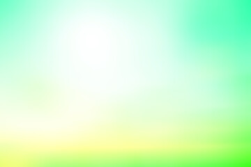 Spring green smooth gradient blurred abstract background, fresh green yellow background copy space