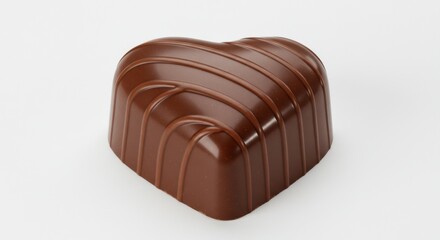 Obraz premium Heart shaped chocolate on white background