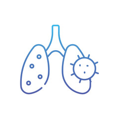 pneumonitis  Vector icon