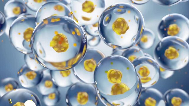 Weight loss, intracellular fat is decreasing and subcutaneous fat is burning. 3D cross section showing subcutaneous fat burning for weight loss. 3D animation.