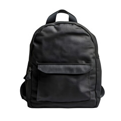 Fototapeta premium Isolated black backpack on a white background