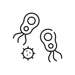 bacteria  Vector icon