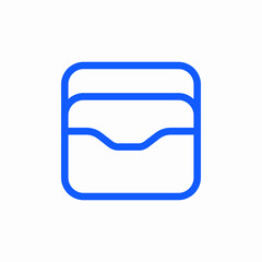 wallet card holder icon sign vector