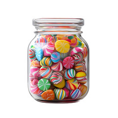 Isolated candy jar on a white background