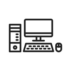 Pc icon vector image. Suitable for mobile apps, web apps and print media.