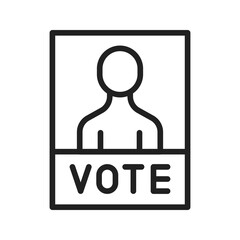 Poster icon vector image. Suitable for mobile apps, web apps and print media.