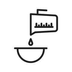 Pour icon vector image. Suitable for mobile apps, web apps and print media.