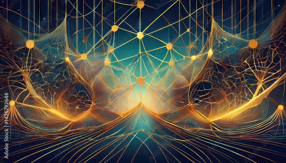 Poster intricate abstraction a vibrant dance of lines and shapes in a dynamic kaleidoscope, embracing the a