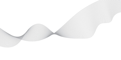 Vector Illustration of Abstract Wavy Lines on Transparent Background &ndash; Perfect for Use in Digital Science Themes, Network Technology Designs, Machine Learning Infographics, and UI Concepts
