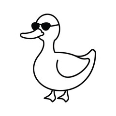 duck in sunglasses style icon