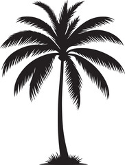 Palm tree silhouette design vector.