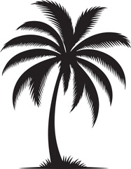 Palm tree silhouette design vector.