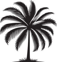 Obraz premium Palm tree silhouette design vector.