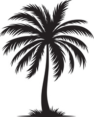 Obraz premium Palm tree silhouette design vector.