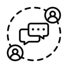Communication Vector outline icon. Eps10 file 
