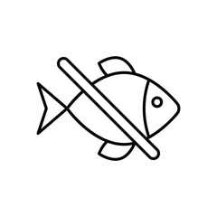 No seafood Vector icon
