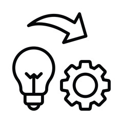 Implementation Vector outline icon. Eps10 file 