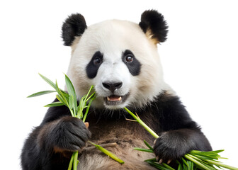giant panda eating bamboo
