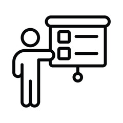 Presentation Vector outline icon. Eps10 file 