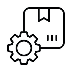 Product Management Vector outline icon. Eps10 file 