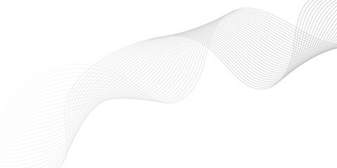 Abstract Flowing Wave Lines on Transparent Background – Elegant and Minimal Vector Illustration Representing Digital Movement, Technology Innovation, and Modern Data Visualization Concepts
