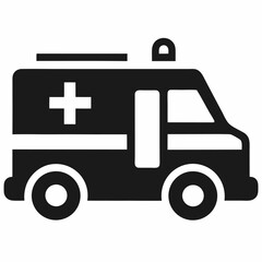 ambulance car isolated on white