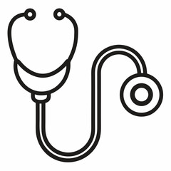 stethoscope on white background