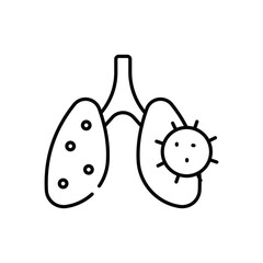 pneumonitis  Vector icon