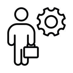 Work Vector outline icon. Eps10 file 