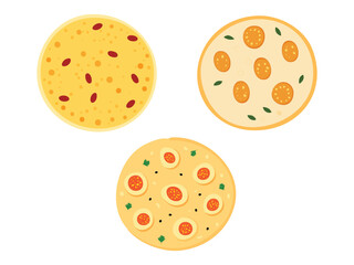 Fototapeta premium vector illustration of an indian food Naan (Leavened Flatbread)