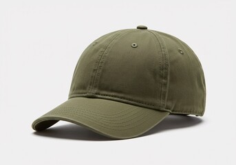 Fototapeta premium Olive Green Baseball Cap Classic Style, Comfortable Fit