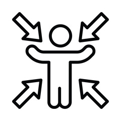 Potential Vector outline icon. Eps10 file 