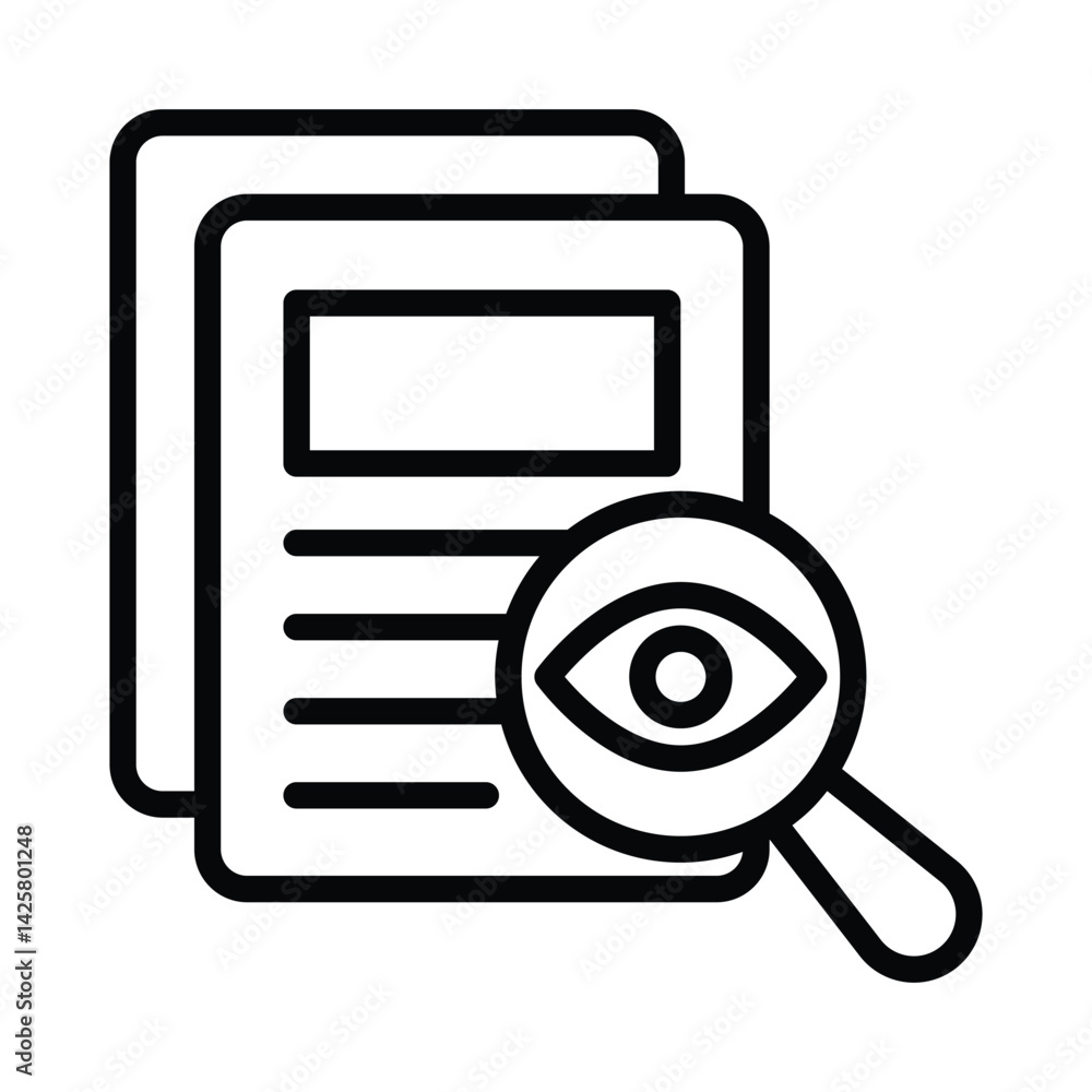 Poster transparency vector outline icon. eps10 file