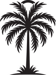 Obraz premium Palm tree silhouette design vector.