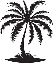 Obraz premium Palm tree silhouette design vector.