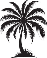 Palm tree silhouette design vector.