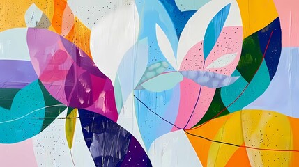 An abstraction, soft lines, smooth lines, smooth transitions, shapes, abstract flowers, abstract leaves, geometric shapes, irregular shapes, Generative AI illustrations.