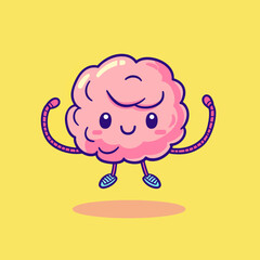 Naklejka premium A creative idea concept is conveyed through the flat design of brain training with rope jumping
