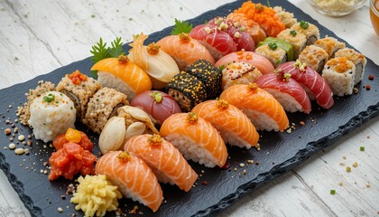 sushi with salmon