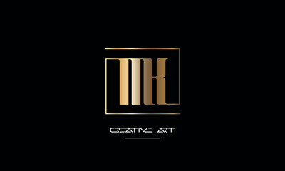 MK, KM, M, K abstract letters logo monogram