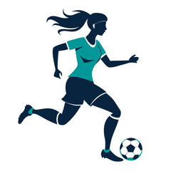 soccer player silhouette