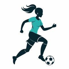 soccer player silhouette