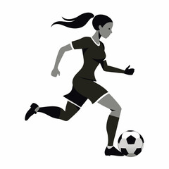 soccer player silhouette