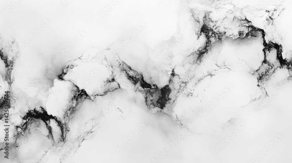 Poster abstract artistic design featuring black marble patterns on a pure white background creative composi