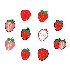 Strawberry Icon Set.eps